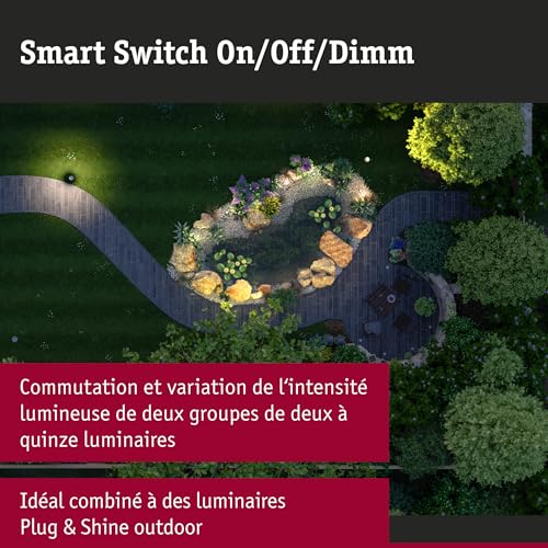 Commutateur mural Zigbee Paulmann 50137 extérieur IP44 blanc