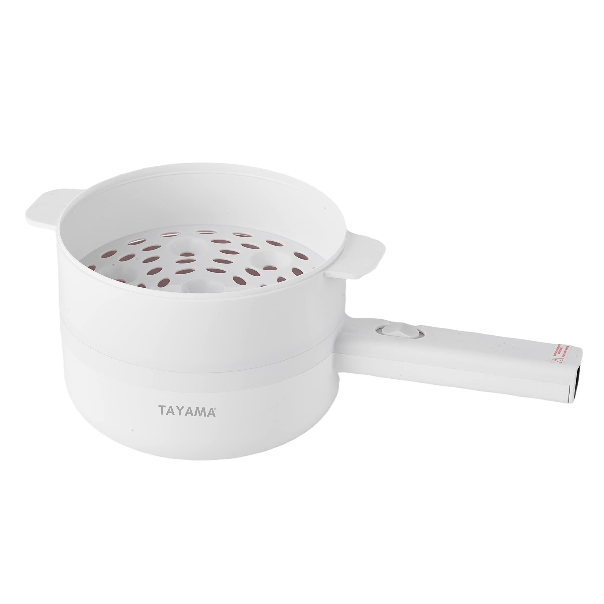 Olla eléctrica multifunción y vaporizador de alimentos 1.5L, blanco, mediano 4