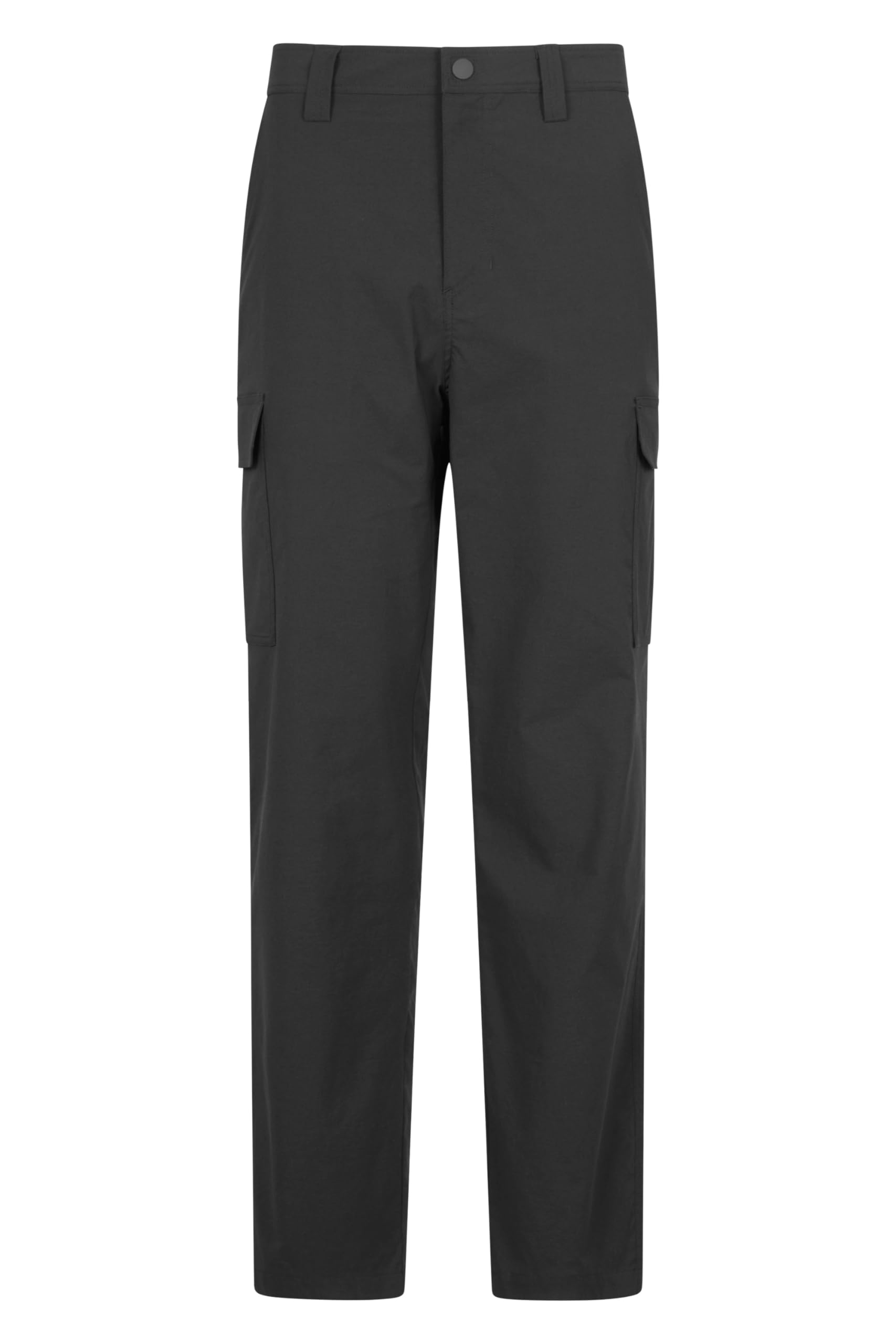 Mountain Warehouse Men's Black Delta Cargo Stretch Trousers - Stretchy Pants With Uv Protection & Lots Of Pockets - Spring Walking, Hiking, Outdoors & Trekking W28 Size 28