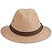 Scala Men's Plus-Size Hemp Safari Hat with Leather Band, Camel, X-Large