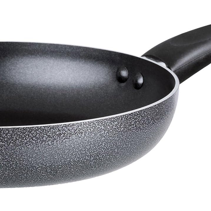 Wok de aluminio antiadherente, 10 pulgadas, color gris miniatura 3