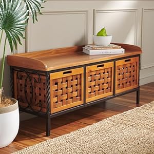 Safavieh American Homes Collection Isaac Filbert Brown Wooden Storage Bench Safavieh American Homes Collection Isaac Filbert Brown Wooden Storage Bench