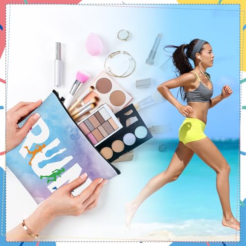 Kacctyen 12 Pcs Running Makeup Bag Gifts for Women Cross Country Marathon Track and Field Cosmetic Zipper Pouch Bag for Runners Female Funny Toiletry Gifts for Lover Half Marathon Souvenir4
