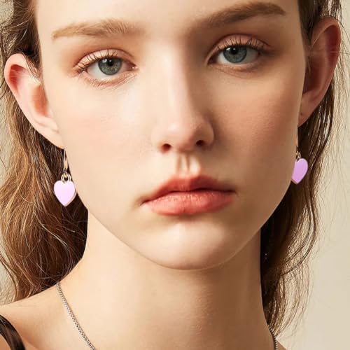 Image of Smiley Face Earrings Huggie Hoop Y2K Preppy Happy Lightning Bolt Heart Star Small Dangle Colorful Gold White Red Pink Yellow Blue Jewelry