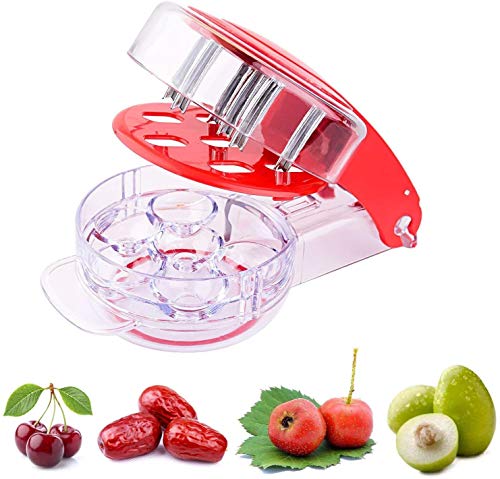 Coocnh Cherry Pitter herramienta descorazonadora  Incluye libro electrónico de recetas de cerezas | 6 cerezas a la vez