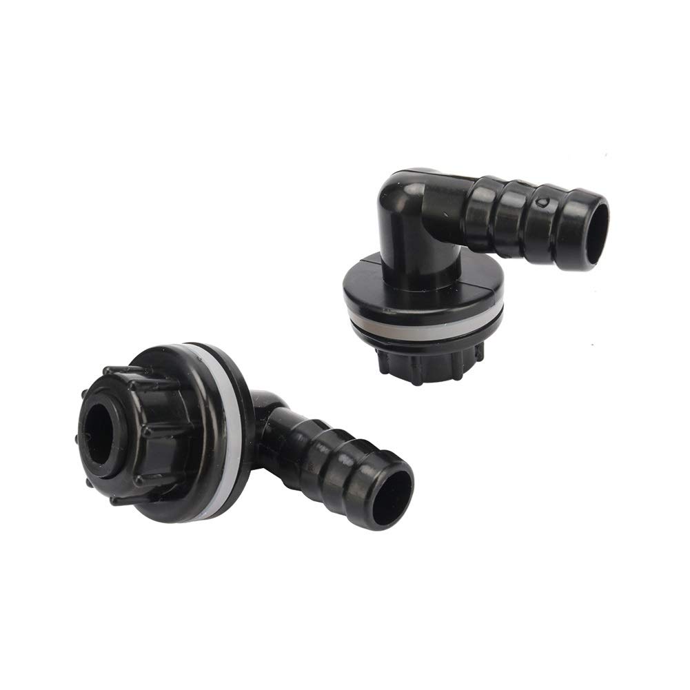 5 pièces de 3/8" à 14 mm de poissons d'aquarium Tuyau de drainage Connecteur réservoir d'eau coude de 90 degrés articulation Section d'irrigation Fournitures de tuyaux