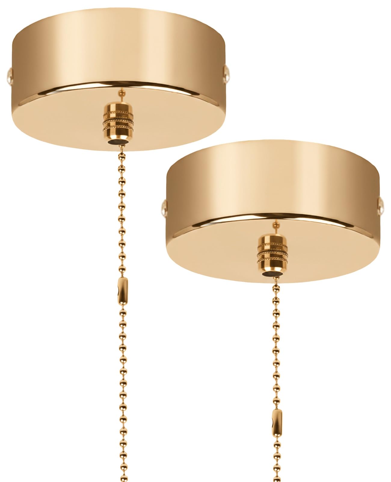 SEESUNO 2 Pcs Bathroom Light Pull Cord, Bathroom Pull Cord Ceiling Switch with Chain 150cm