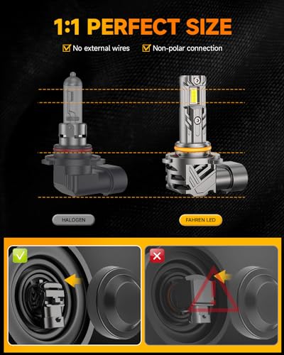 Fahren FAH0506Z110828 9005 9006 Bulbs Combo, 50000Lm 900% Super Bright 9005 9006 Off-Road Use Or Fog Light Bulbs thumb #2