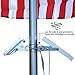 Alpha 180X Flag Pole Light with Warm White LED - Solar Powered Cast Iron Street Light Style Floodlight - U-Bracket Fits 2.5'' Pole