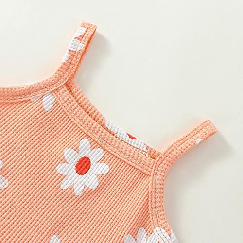 Camiseta infantil sem mangas com estampa floral e shorts 2 peças conjunto e roupas para bebês recém-