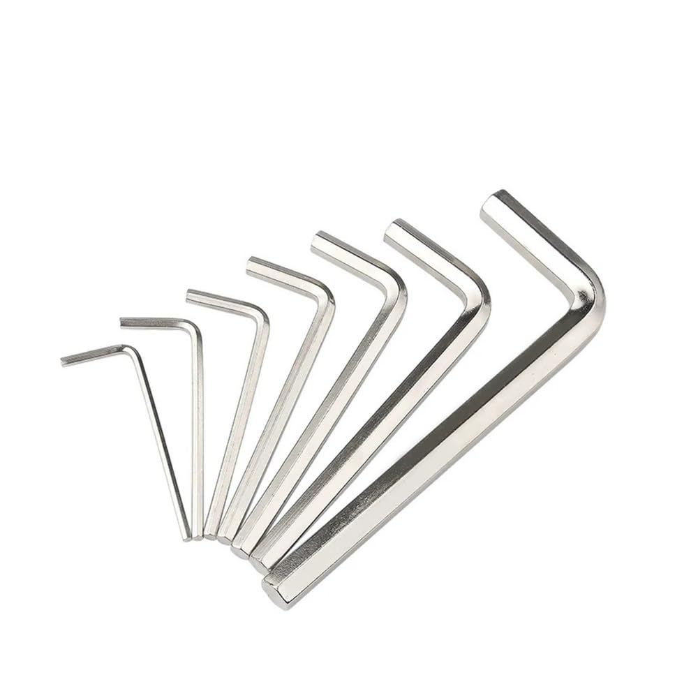 WEOODOER 7Pcs Hexagon Allen Key Wrench Tools Set 0.7/0.9/1.3/1.5/2/2.5/3mm Bicycle Repair Hand .7MM-3MM