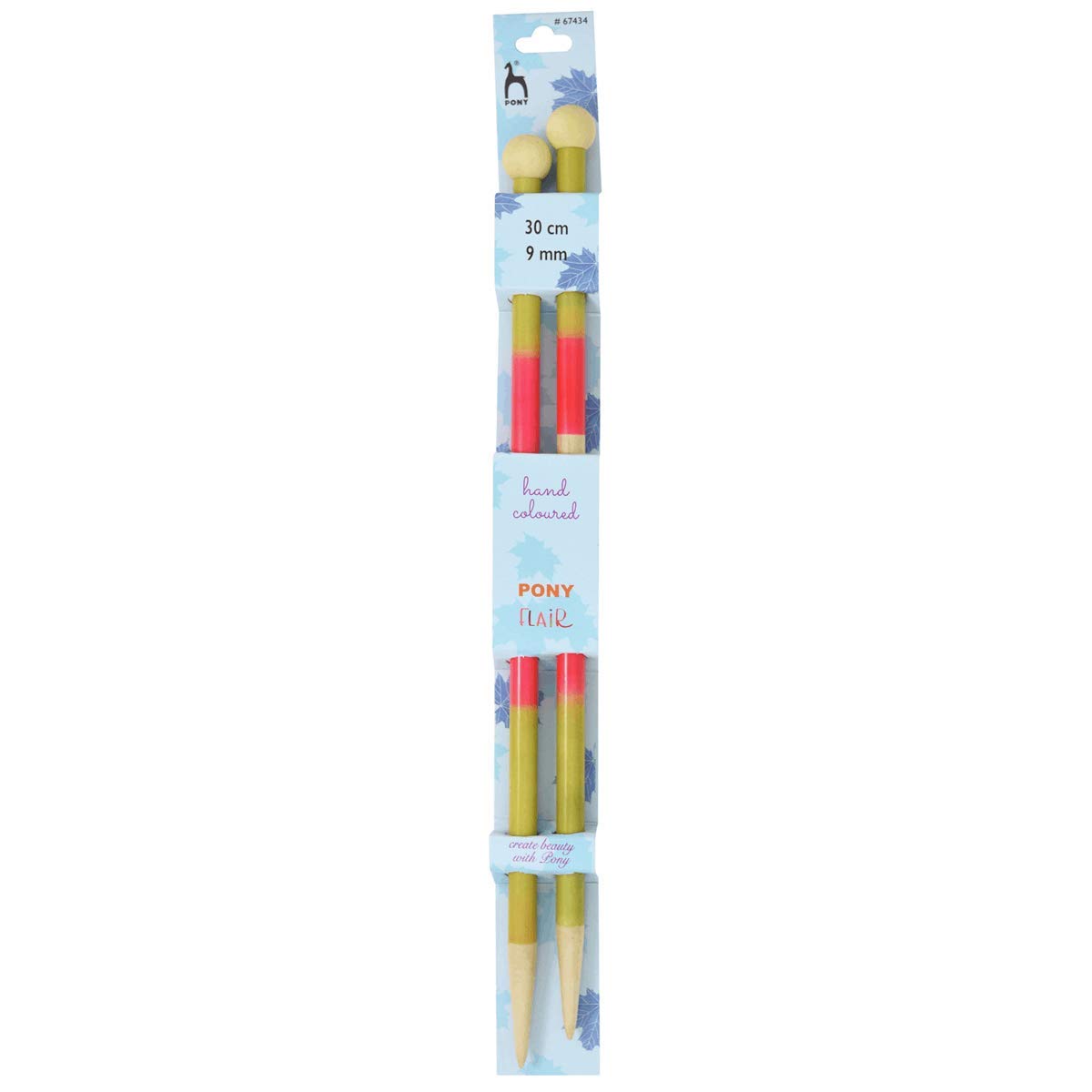 Crafty Capers Multi-Colour Pony Flair Hand Colored Knitting Needle - (9.00Mm) 30Cm