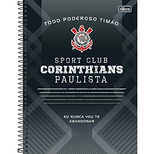 4 CADERNOS ESPIRAL CAPA DURA UNIVERSITÁRIO 1 MATÉRIA CLUBE DE FUTEBOL CORINTHIANS - 80 FOLHAS