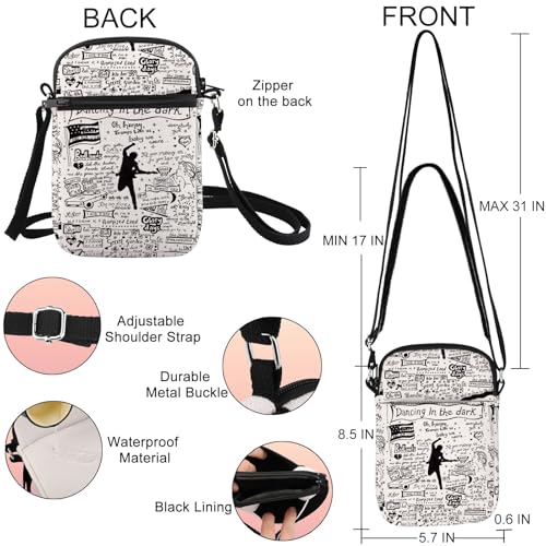 JNIAP Singer Fans Crossbody Bag Rock Music Lover Gifts Rock Band Concert Bag Music Album Cellphone Crossbody Purse2