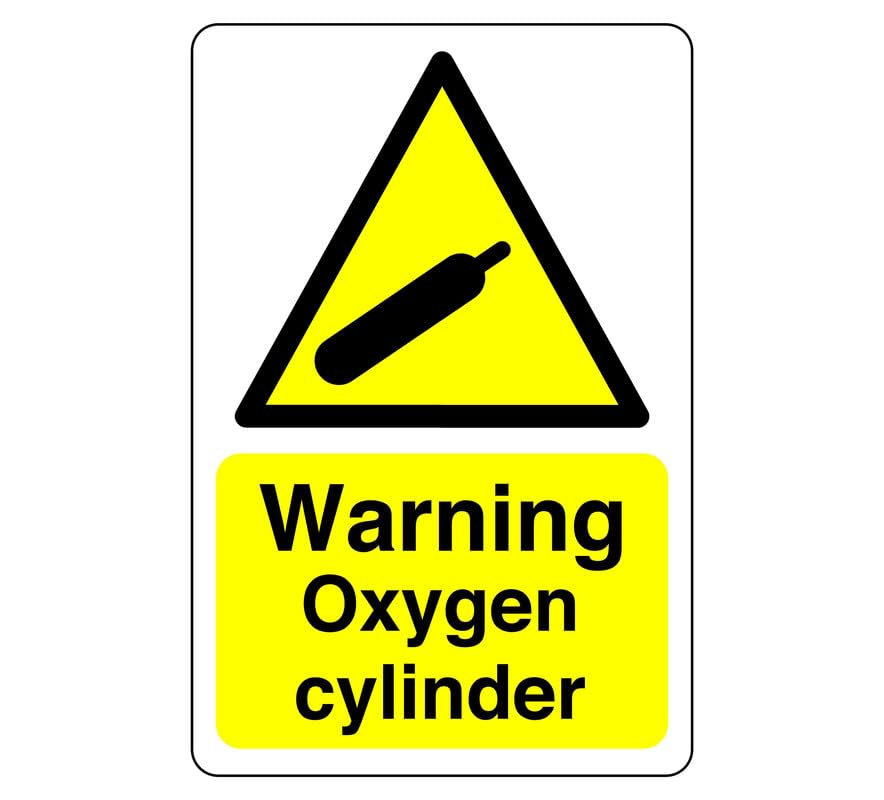 Caution Oxygen And Acetylene Tanks Sign - Claim Your 10% Discount