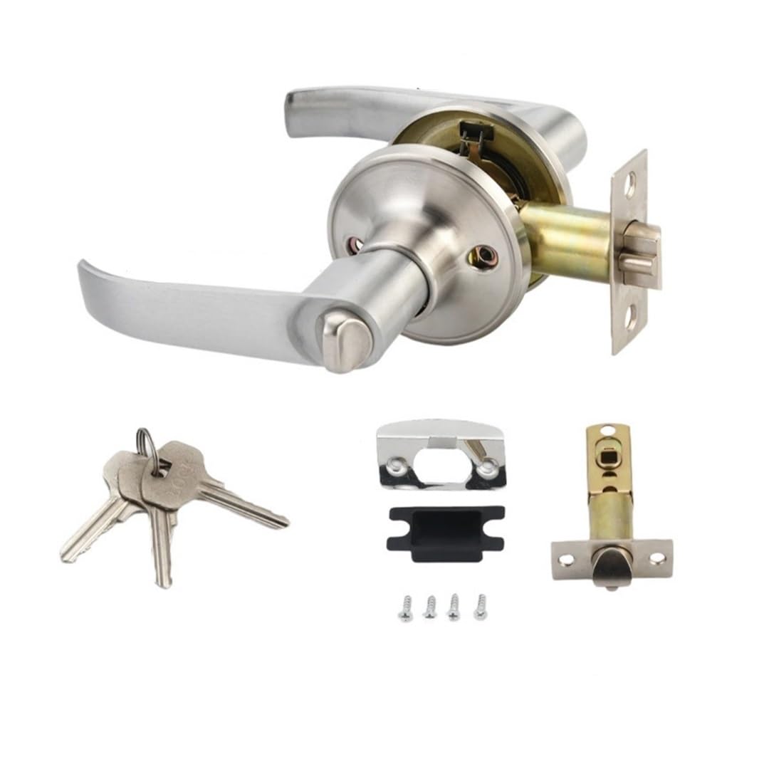 Diyouke 1 Set Keyed Door Handle Lock Set Indoor Outdoor Home