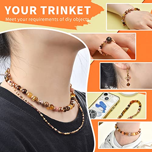 Image of Craft Crystal Beads Jewelry Making Kit, Shade Brown Beads Including 8 Types of Round Beads, with Bicone Beads, Rondelle Beads, Gravel Beads and Seed Beads for Bracelet Making