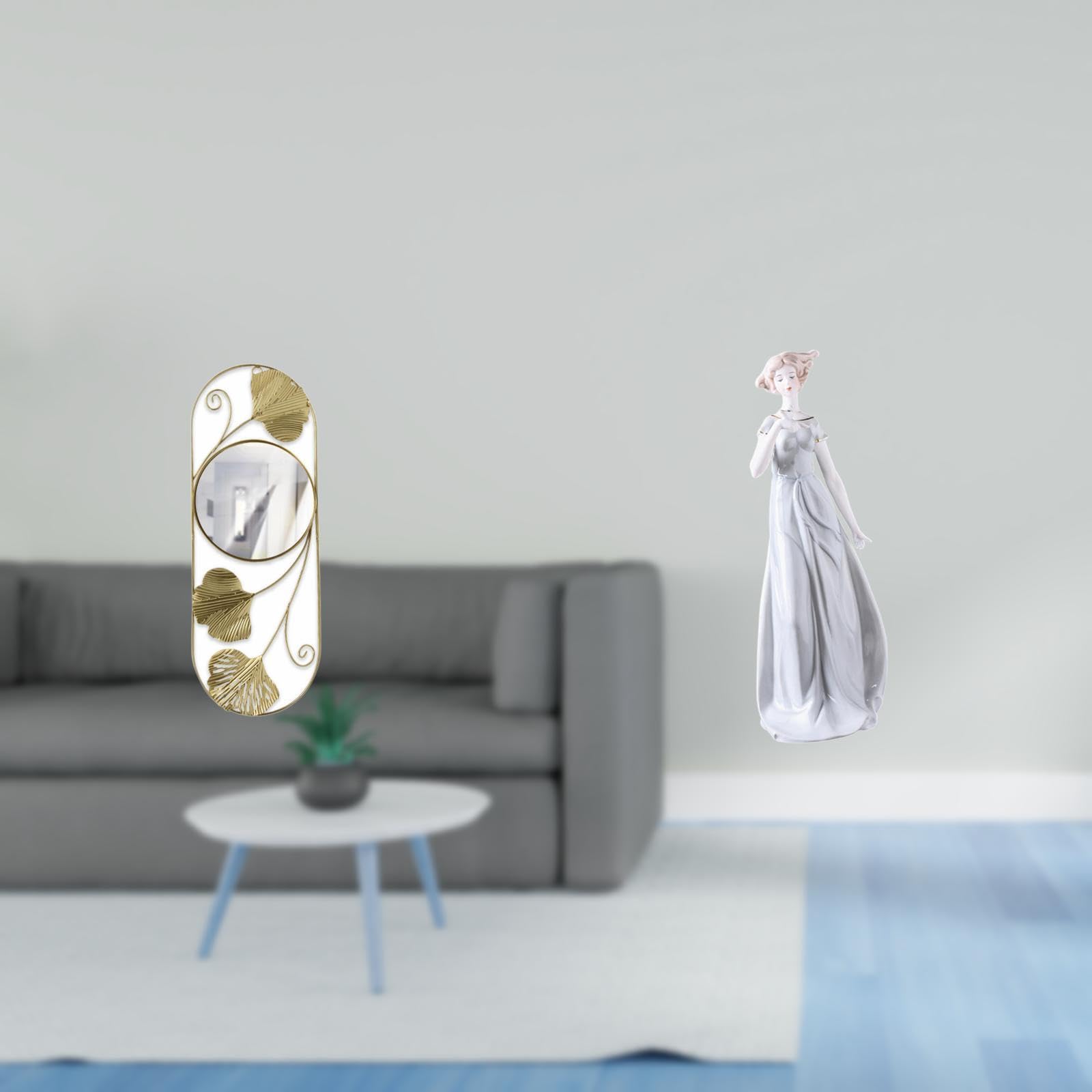Enakshi® Reflective Ceramic Lady Mirror Statue for Living Room Corridor Entryway Hallway Cabinet Shelf Modern Nordic Girl Ornament Decor|Home & Garden | Home Decor | Mirrors-image-18