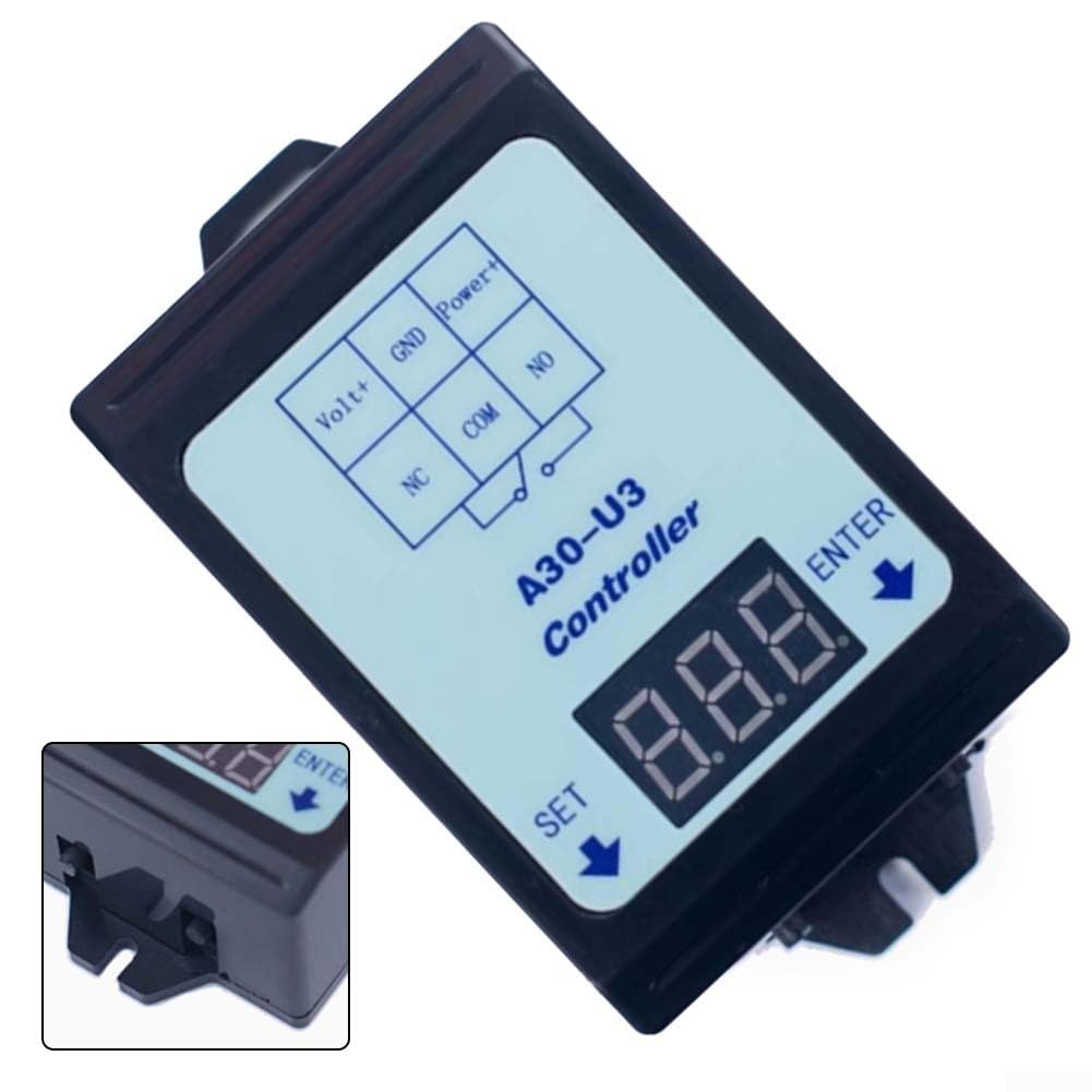 Relè di Tempo di Ritardo di Tensione DC A30-U3 Controller di Tempo di Ritardo 6-80V Gamma di Monitoraggio per Apparecchiature Elettriche per Carico di Contatto 30A 4 Modalità di Lavoro Tempo di