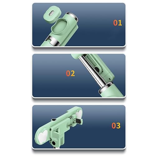 Telefono Treppiede con Pietra Leggero Remoto Professionale Regolabile 360 ¹¹gradi in Lega di Alluminio Stand per Auto -trasmissione in Diretta 104 Cm GREEN