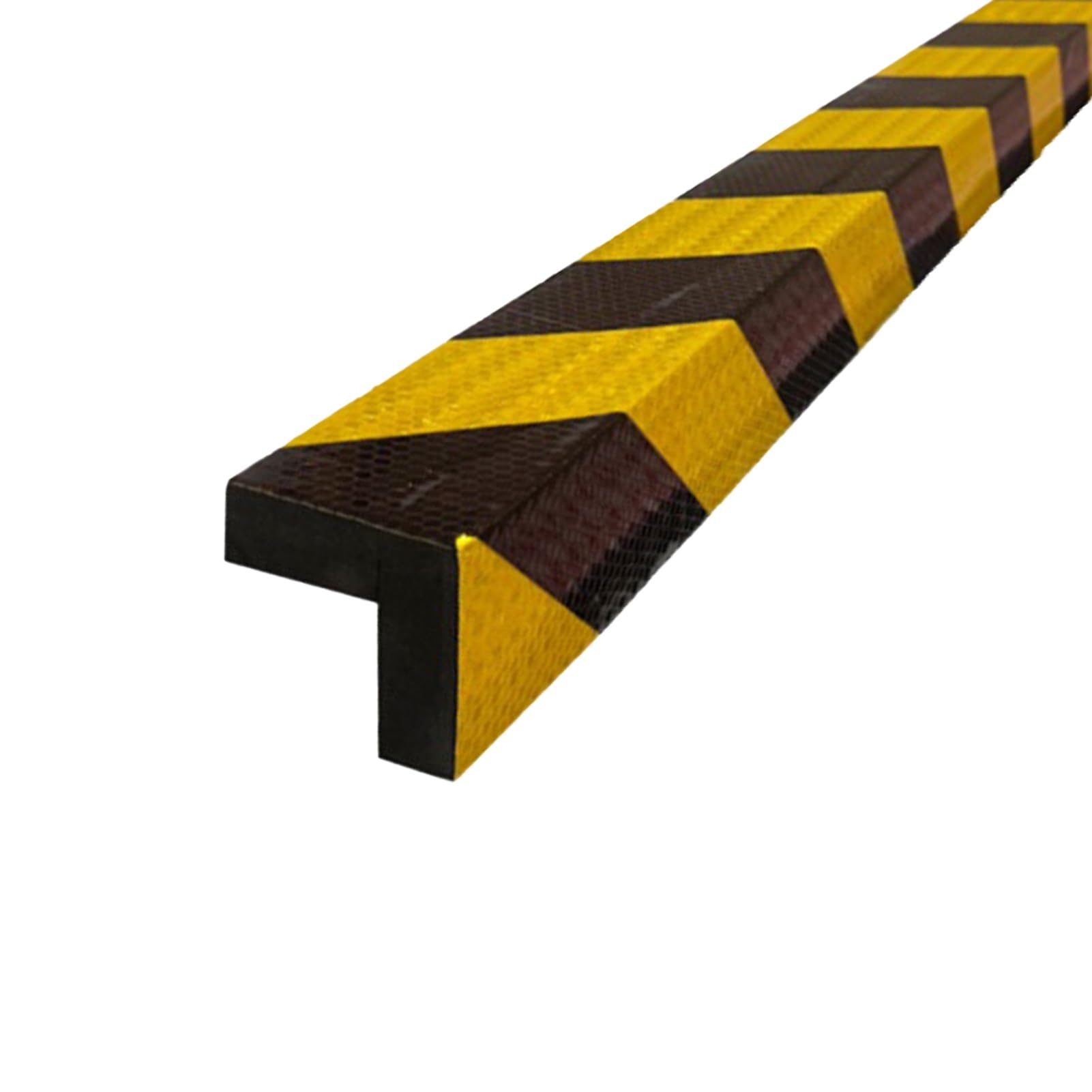 Protector De Borde De Espuma Reflectante En Forma De L De 39 Pulgadas | Protector De Esquina Autoadhesivo De Alta Visibilidad En Negro Y Amarillo, Tira De Seguridad Industrial(L-shaped 02,2PCS)
