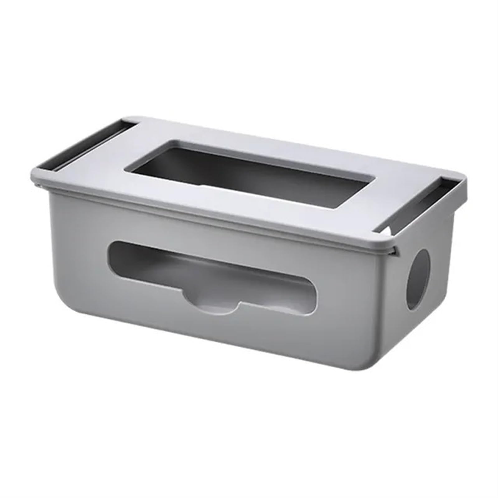 Caja de gestión cables almacenamiento regleta enchufes Organizador oculto debajo del escritorio for for el hogar y la oficina Caja para cables(Gray)