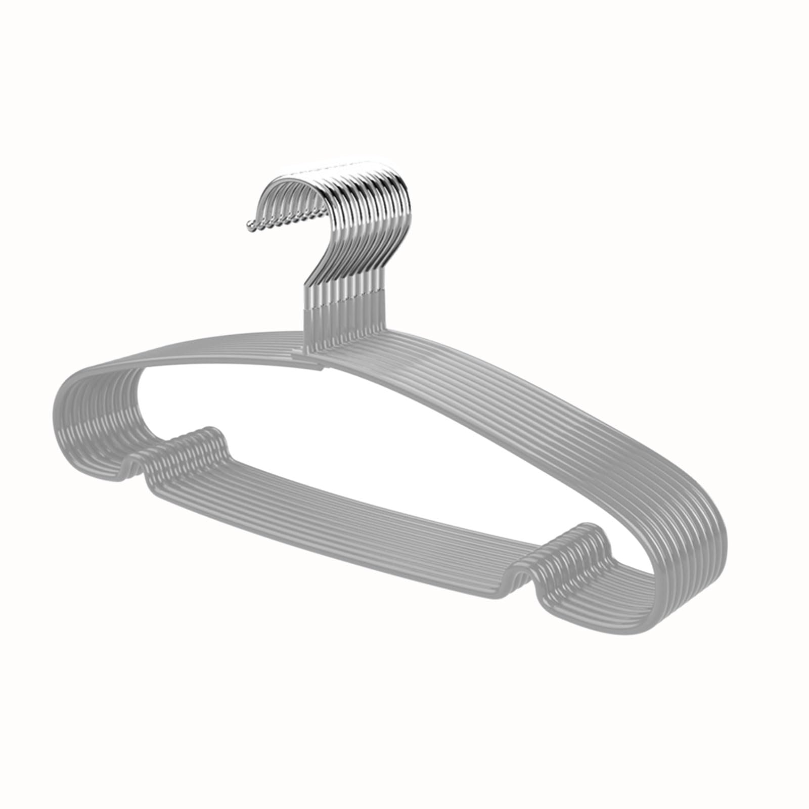 10Pieces Practical Clothes Hangers Nonslip Shoulder Shape Household Hanging Storage Solution for Delicate Garments Nonslip Clothes Hangers