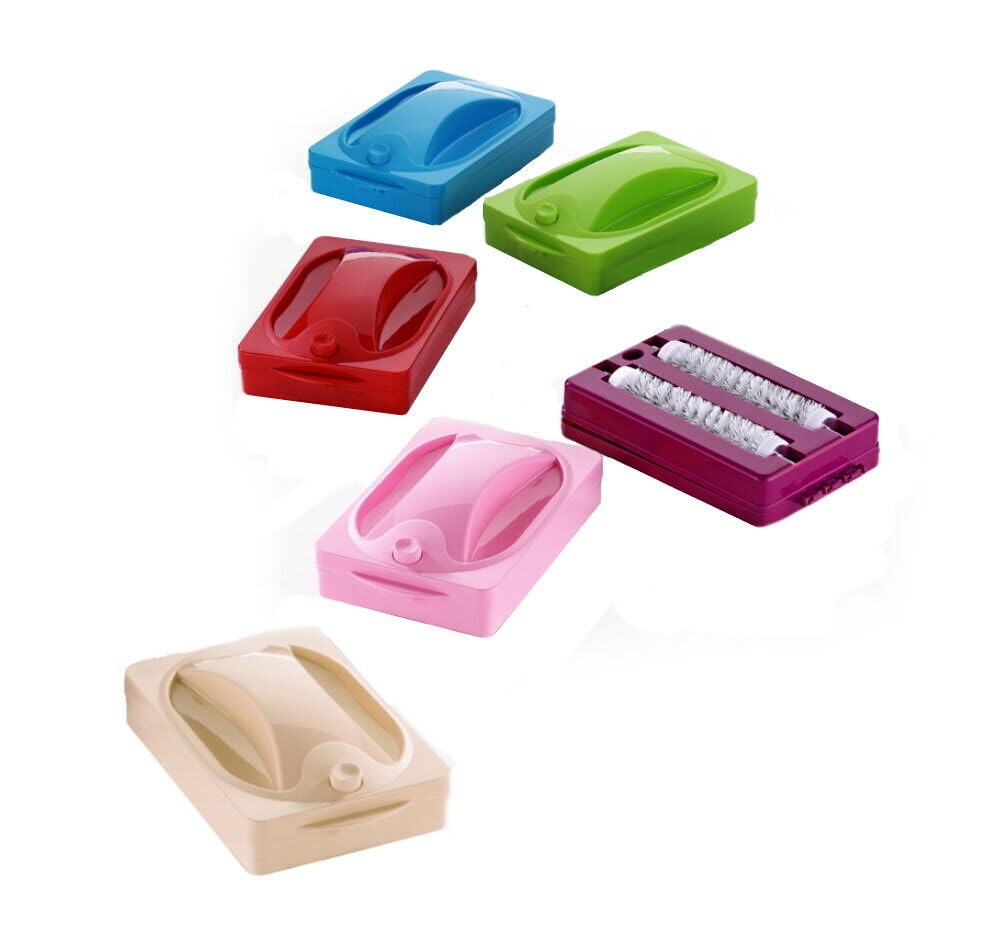 Handheld Carpet Cleaner Brush Double Crumb Roller Sweeper - Dirt, Dust Collector Brush (Assorted Colours)