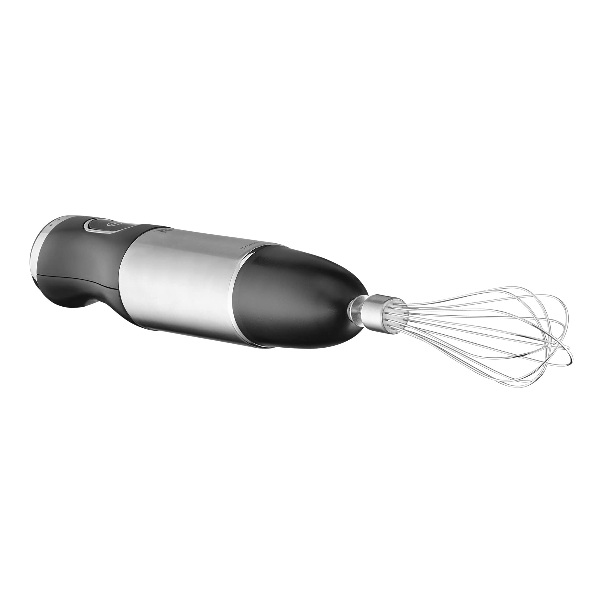 WMF Kult X - Set di 5 frullatori a immersione, frusta, tritatutto, 600 Watt, bacchetta magica con contenitore da 700 ml, in acciaio inox opaco