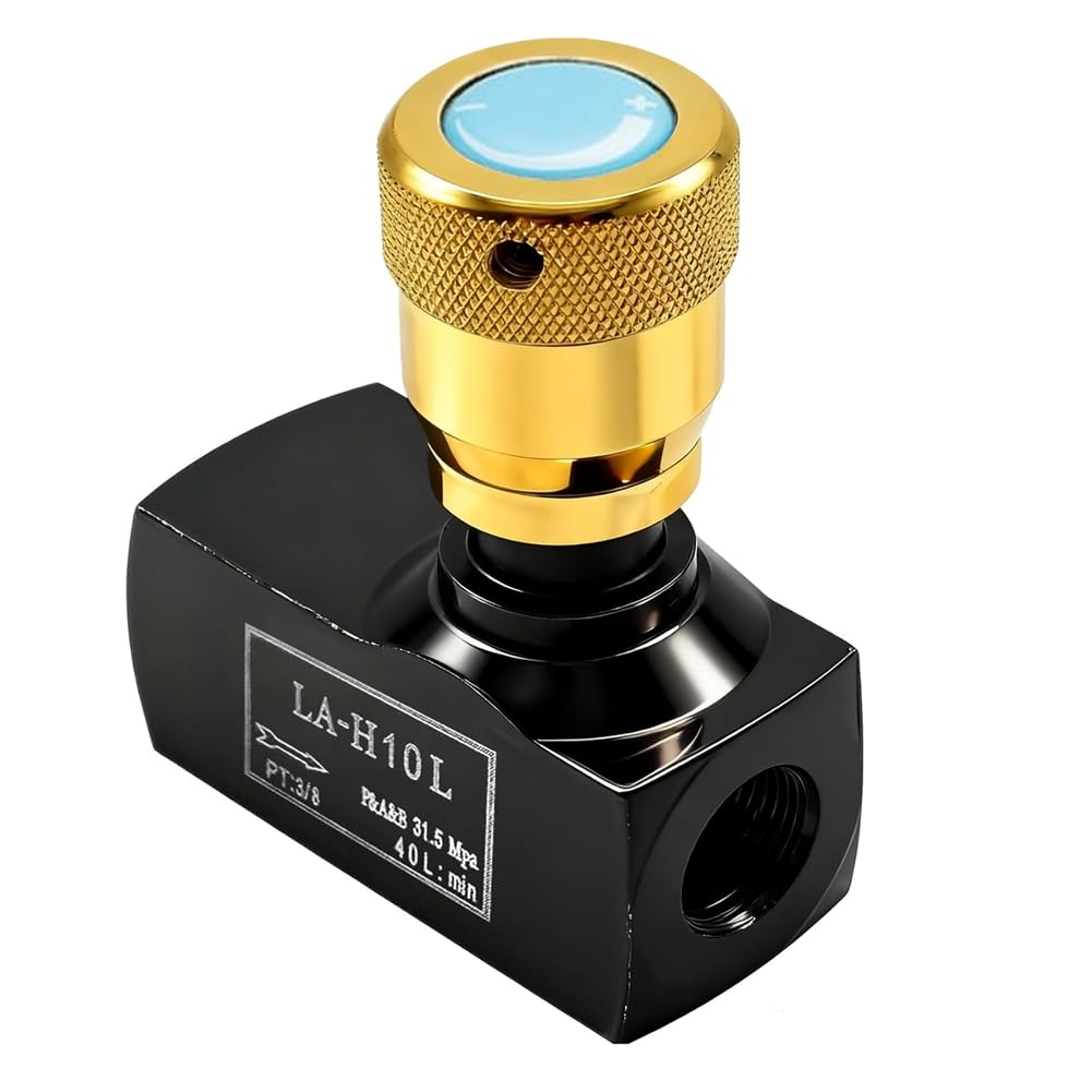 Jnchdghwa Black Need Hydraulic Control Needle Valve 3/8 Inch Npt Single Direction 5000Psi Carbon Steel