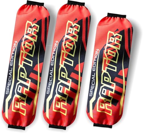 High-Performance ATV Shock Protector Covers compatible fit for Yamaha Raptor 90 400 450 600 700 Durable Water-Resistant Easy to Install Reliable All-Terrain Protection (RED)