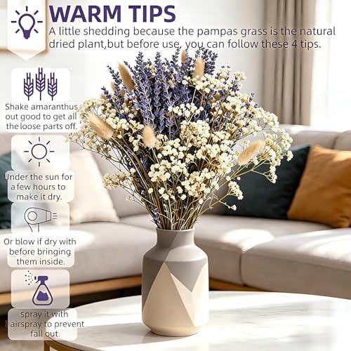 Ramo de flores secas de lavanda, 70 piezas, decoración natural boho miniatura 4