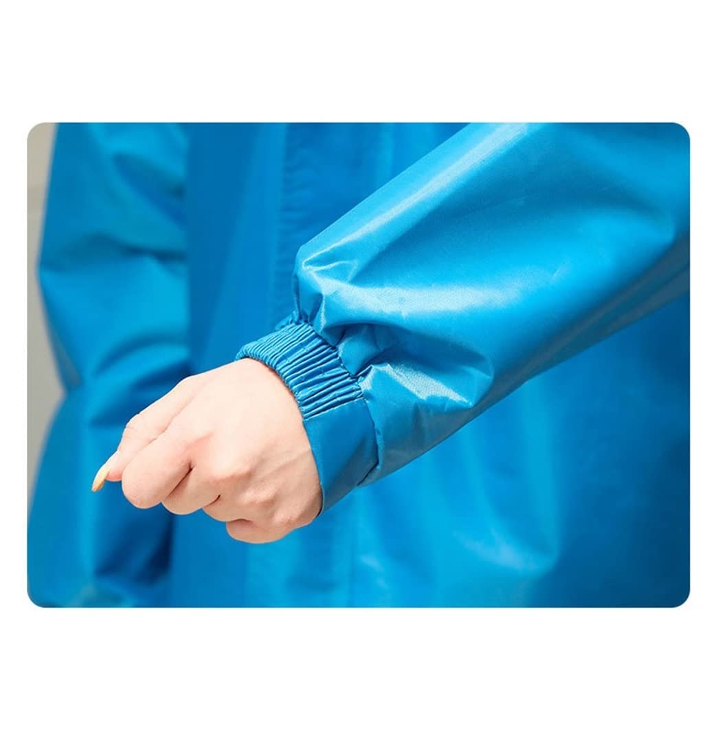 Chubasquero Pantalones A Prueba De Lluvia Abrigo con Capucha Poncho Impermeable Capa Traje Impermeable con Tira Reflectante Ponchos De Lluvia Impermeables(Deep Blue,4XL)