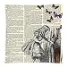 Custom Cotton Pillow Cases Alice In Wonderland Printed Zippered Cushion Cover Case 18x18 inch(Two Sides Printed)