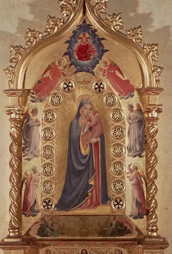 Toile Dame des etoiles Fra Angelico impression dart de prestige decoration murale 60x90cm