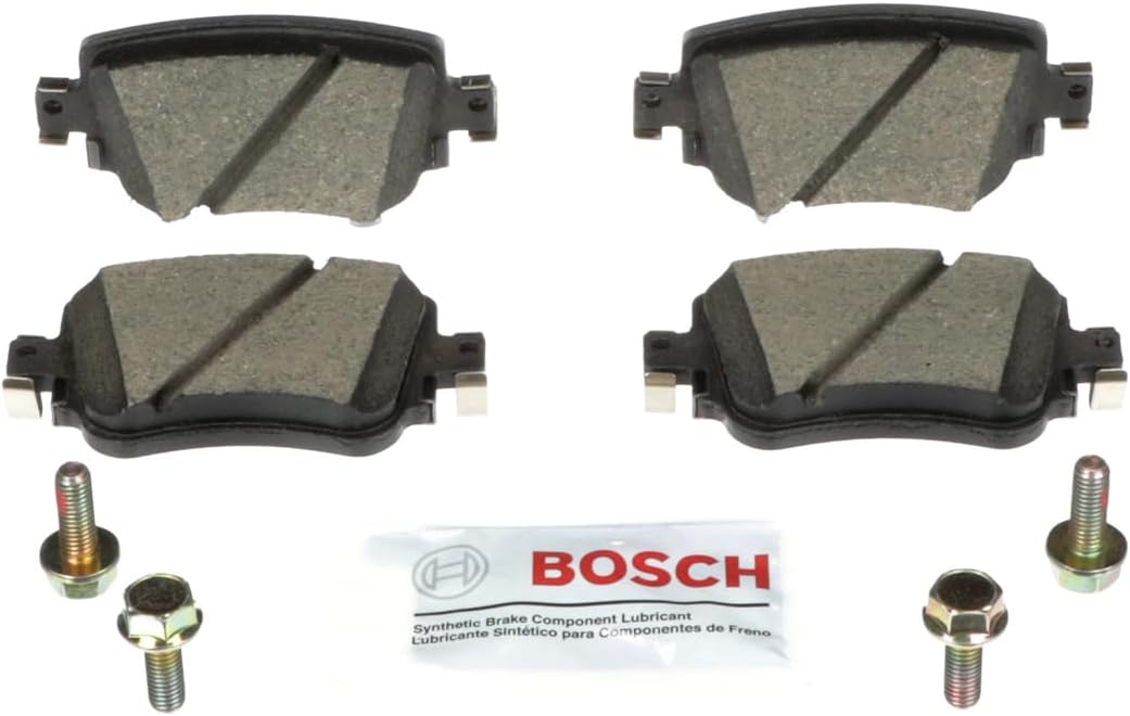 BOSCH BC1779 QuietCast Premium Ceramic Disc Brake Pad Set - Compatible with Select Audi Q3, Q3 Quattro; Volkswagen Golf, Golf Alltrack, Golf SportWagen, GTI, Passat; REAR