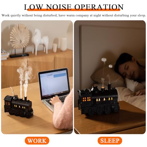 Difusor aromático eléctrico Humidificador Tren Negro miniatura 6