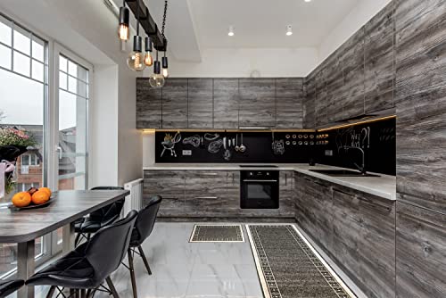 Gloria Non Slip Rubber Back Kitchen Rug Kitchen Runner Kitchen Mat Carpet For Kitchen Anti Slip Stair Treads (Emy-Gray, Kitchen Set (20"X59" And 20"X30")) #TOP4