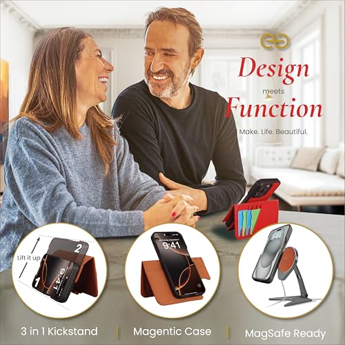 Coque iPhone 16 Pro Max en cuir véritable Dreem avec boîte-cadeau
