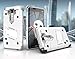 Zizo Bolt Series Compatible with LG Stylo 2 Case Military Grade Drop Tested with Tempered Glass Screen Protector, Holster, Kickstand White Gray