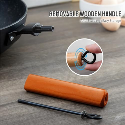 Wok Pan Inducción Antiadherente 30 cm con mango madera miniatura 6