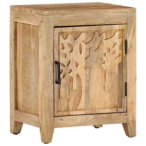 Table de chevet grand compartiment de rangement meuble de lit bois de manguier