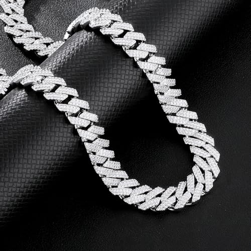 KRKC&CO Iced Out Cuban Link Chain for Men – 12mm Miami Cuban Necklace, 14K Gold Plated with Bling 5A+ CZ Stones, Diamond Luxury Hip Hop Jewelry4