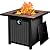 50,000 BTU Gas Firetable 30-Inch Outdoor Fire Pit Table with Lid and Lava Rock, Perfect for Patio, Deck, Backyard, Garden, Gray