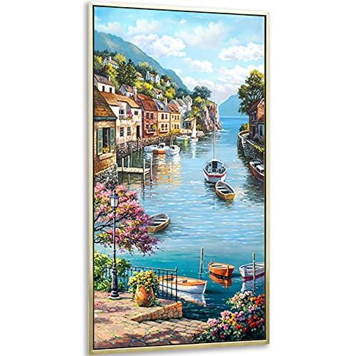 Broderie Diamant Bord de Mer Instarry 110x60 cm Cadeau Idéal Grand Format