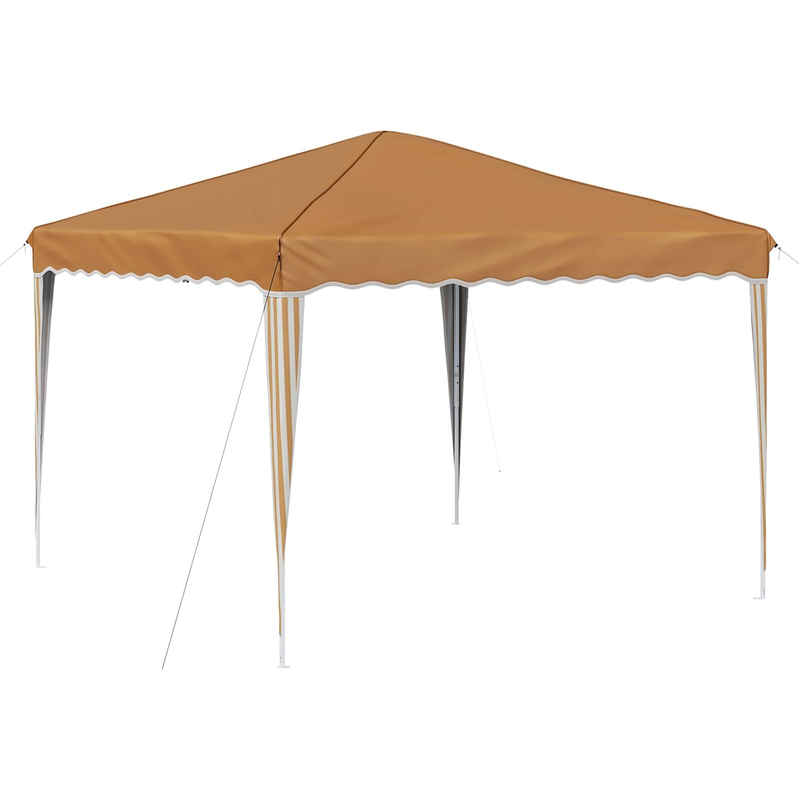 Tonnelle pliable en tissu Oxford robuste avec système pop-up beige