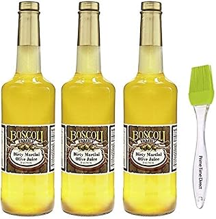 Boscoli Dirty Martini Olive Juice 25 ounce (3 Pack) Bundled with a Prime