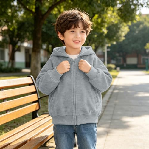 Zip Up Hoodies for Kids Boy Long Sleeve Hooded Sweatshirt Jacket Size 10-12 - image 6