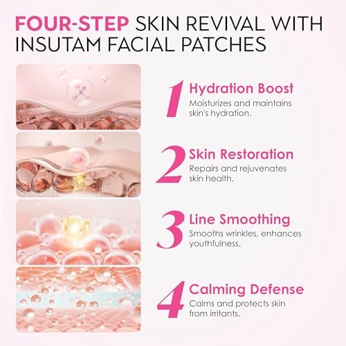 Insutam Forehead Wrinkle Patches for Anti-wrinkles: Overnight Face Wrinkles Patches to Lift Smile Lines for Women (PINK)