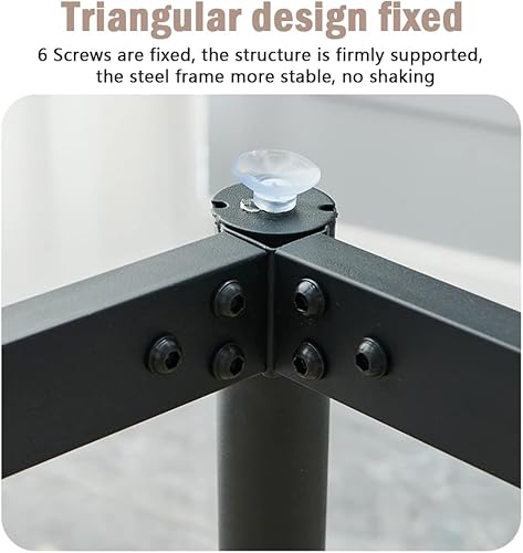 Miniatura 3 de MAIKAILUN Base de mesa moderna de 17.7 pulgadas, patas de mesa de metal industrial con ventosas, base de escritorio para mármol, vidrio, parte